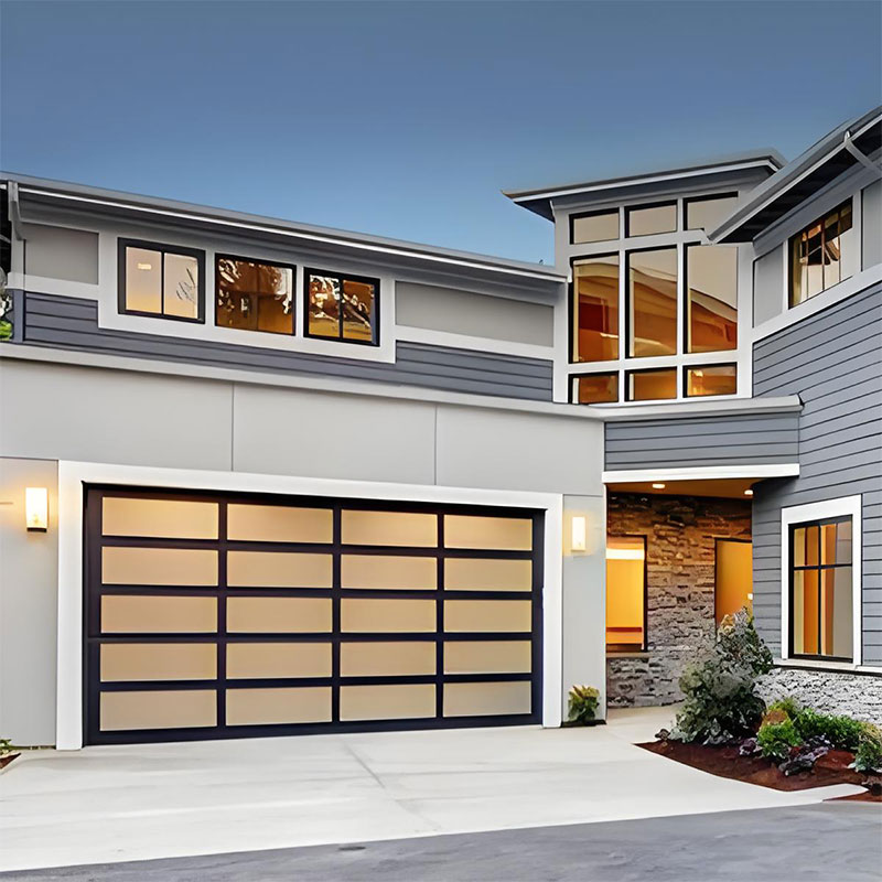 Hot-selling tempered glass clear large garage doors from Chinese factories