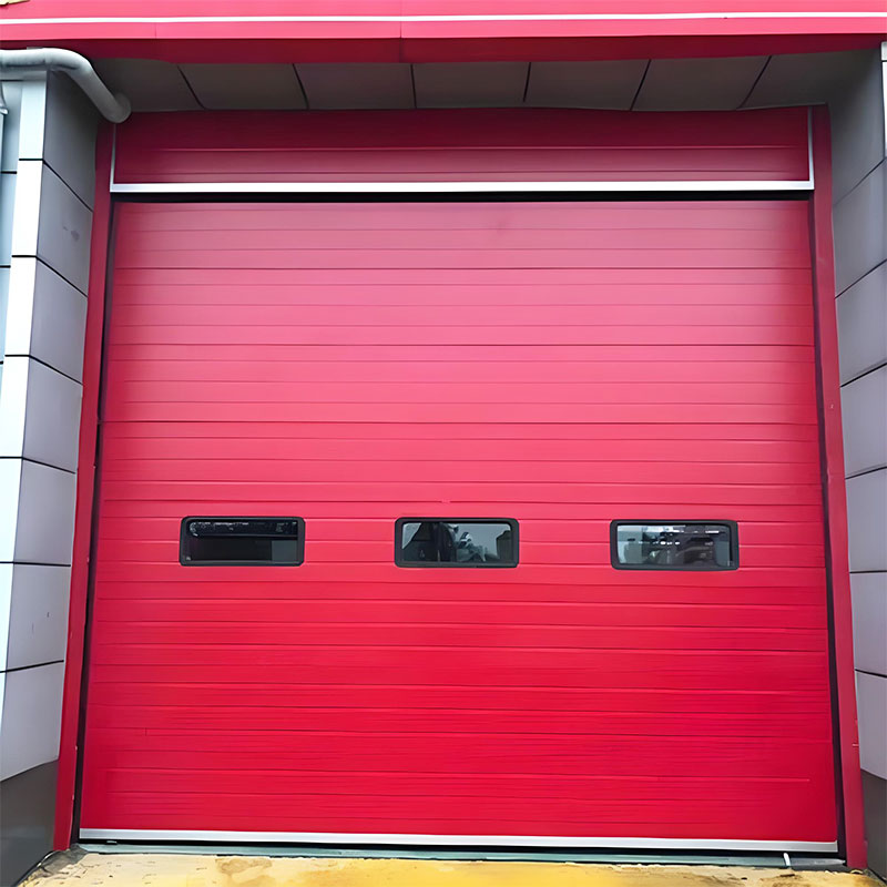 Automatic sectional overhead sliding door