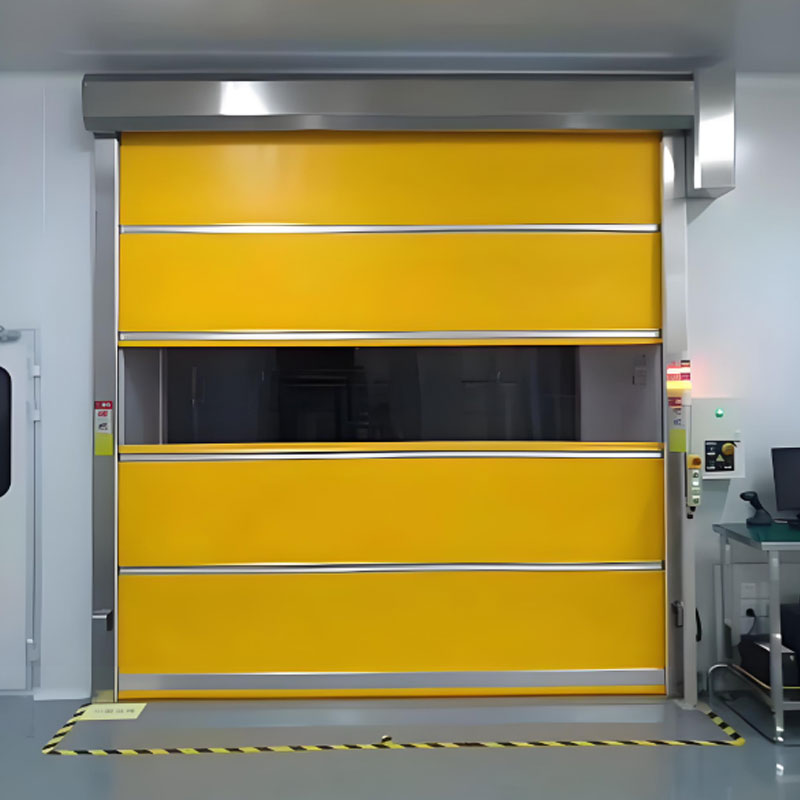 Yellow PVC Rapid Roller Shutter Doors